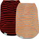 Dog Shirts for Large Dogs Boy Girl 2 Pack Stretchy Lightweight Spring Calm Puppy Clothes Breathable Tshirts Orange and Red Size 3XL
