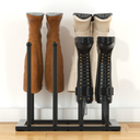 Urban Deco Free Standing Shoe Racks, Boot Organizer for Tall Boots, Black Metal Boot Rack Fit for 4 Pairs, Shoe Organizer for Dorm Room, Entryway (Black-4 pairs)
