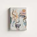 Boho Abstract Face Line Art Wall Decor - Matisse Boho Nordic Wall Art for Living Room, Bathroom, Bedroom - 12x16in