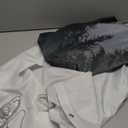 Shower Window Curtain, Abstract Gray Forest Small Short Waterproof Bathroom Window Curtain with Hooks, 40x36 Inch