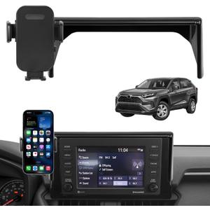 KAKSEY Car Phone Holder Compatible with Toyota RAV4 2019-2025 Auto Accessories 7/8 Inch Screen Fixed Clip, Mobile Cellphone Mount Navigation Screen Bracket Hands-Free