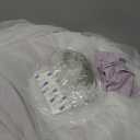 Bed Canopy with Star Lights, Double Layer Canopy for Bed, Princess Play Tent for Girls Room, Breathable Canopy Bed Curtain for Children Reading Nook, Machine Washable Canopy, 25.6''x106'', Purple