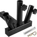 Universal Hitch Mount 4 Flag Pole Holder for Jeep SUV RV Pickup Car Truck Camper Trailer with Standard 2 inch Hitch Receivers Bracket with Anti-Wobble Screw (Black 4 Flagpoles)