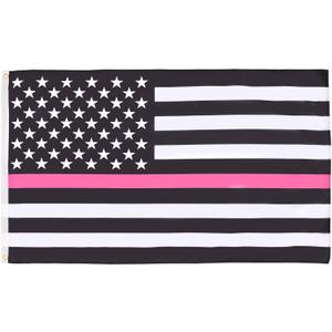 AZ FLAG - USA Thin Pink Line Flag - 3x5 Ft - 100D Polyester United States Banner with Two Metal Grommets - Fade Resistant - Vivid Colors - 3' x 5' Feet - 150x90 Cm