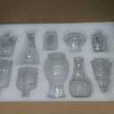 Set of 20 Glass Bud Vases,Small Clear Vases,Wedding Centerpiece Table Decorations,Clear Vintage Embossed Mini Vases,Flower Arrangements in for Party or Home Decor