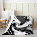 Black White Horror Face Tapestry Trippy Wall Hanging Halloween Decor, Party Tapestry for Bedroom, Living Room (51" x 59")