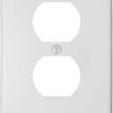 AMERELLE Universal LumiCover Wallplate with Built-In Night Light, Standard Duplex, White - Easy DIY Installation, Convenient Low-Profile Design