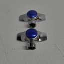 Hourleey 360 Degree Metal Spot Sprinkler, 2 Pack Circle Pattern Sprinkler with Gentle Water Flow for Small Area Yard Lawn Garden Watering, Coverage Up to 30FT (Blue)