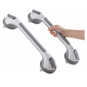 TAILI Grab Bars for Bathtubs and Showers 2 Pack Suction Grab Bar, Heavy Duty Shower Handle Removable Bath Handrails for Seniors and Elderly, Bathroom Safety Grip No Drilling Waterproof,Grey