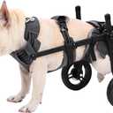 Dog Wheelchair for Back Legs with 2 Wheels Adjustable Pet Doggy Wheelchairs with Disabled Hind Legs Walking-Dog Legs Brace and Hip Support, Light Weight(Split-Type, M),Gray