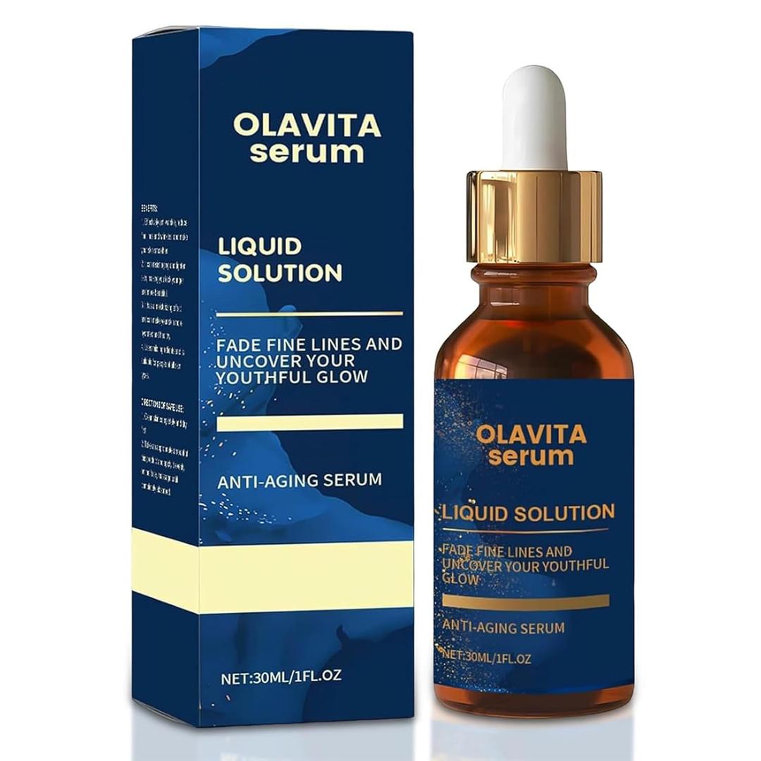 Olavita Serum Facial Serum, Liquid Solution Anti Aging Serum, Vitamin C & E Serum, Promotes Skin Collagen Production, smoothes wrinkles and fine lines (1PCS)