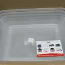 Rubbermaid Cleverstore 17 Qt Clear Storage Bins with Lids, 6-Pack, Stackable, BPA-Free, Made in USA