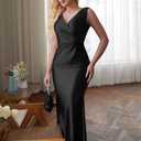 Memoriesea Women's Sexy Sleeveless V Neck High Split Evening Cocktail Maxi Dress (M)