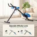 DUMOS Ab Workout Equipment for Home Gym, Exercise Machine Abs Trainer, Full Body Fitness System Adjustable for Abdominal Stomach Training, LCD Display, Knee Protection