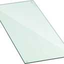 Landical 16" x 24" Rectangle Clear Tempered Glass Table Top 3/8" Thick Eased Corners Clear Tempered Top Patio Table Replacement with 10 Anti Slip Pads for Kitchen Coffee Dining Table