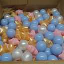 Ball Pit Balls Pack of 100 200 500 - Star and Round Set BPA Free Phthalate Free Non-Toxic Crush Proof Play Balls Soft Plastic Balls for Toddlers Baby Kids Birthday Pool Tent Party