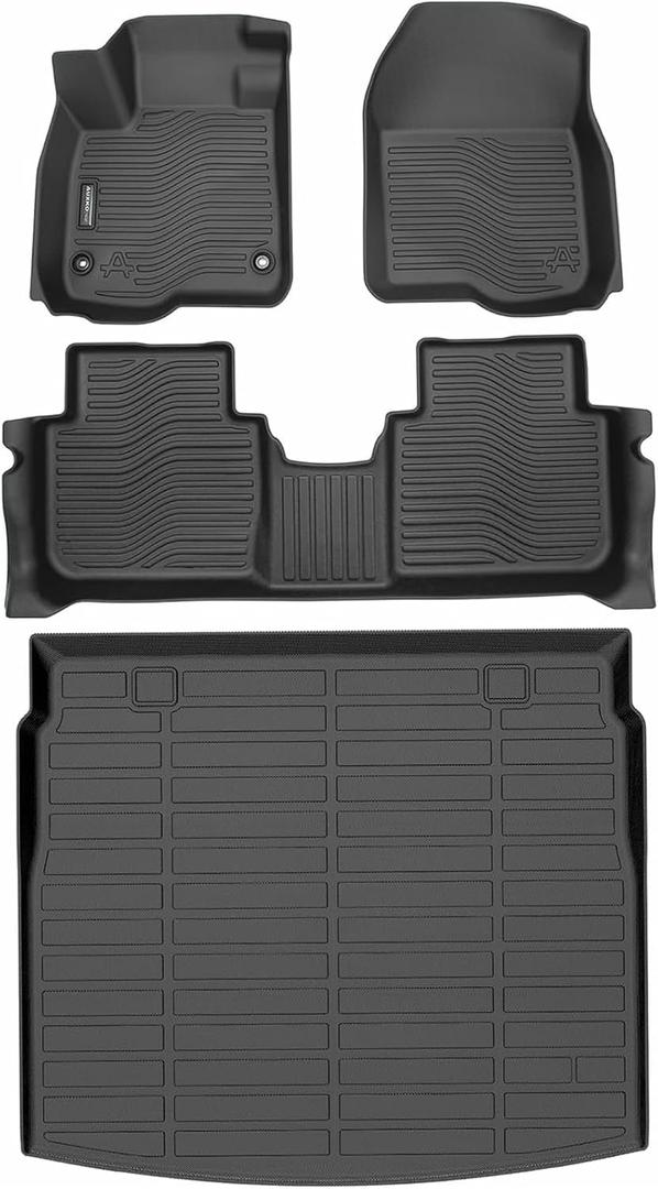 Auxko All Weather Floor Mats Upper Cargo Mat Fit for Honda CR-V 2023 2024 2025 2026(Include Hybrid) TPE Rubber Liners CRV Accessories Odorless Anti-Slip Floor Mats Cargo Mat for Upper Position