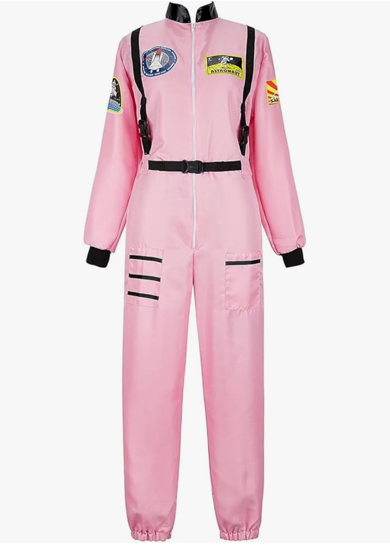 Womens Astronaut Costume Adult Space Suit Dress up Costume Spaceman Cosplay Halloween
Size -M