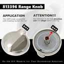 813396 Stove Knob Dial Gas Control Assembly Compatible with Wolf Cooktop Range Surface Burner Accessories (5PCS)