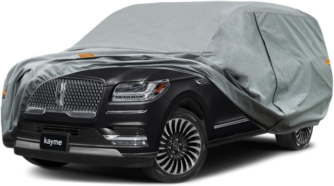 Kayme Heavy Duty SUV Car Cover Custom Fit Lincoln Navigator L LWB Waterproof All Weather for Automobiles, Full Exterior Covers Sun Rain UV Protection.Deliver About 3-10 Days