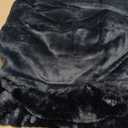 Cozy Bliss Bubble Faux Fur Throw Blanket for Couch, Black, 50"x60"