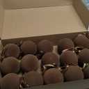 Brightown 15 Pcs Brown Velvet Christmas Balls, 3.15 Inch Velvet Ornaments for Christmas Tree, Christma Tree Flocked Ornaments Balls for Family Holiday Wedding Party Xmas Hanging Decoration