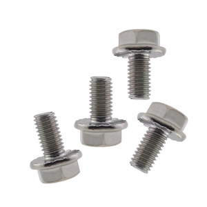 40PCS Flange Hex Head Bolts M6 x 12mm 304 Stainless Steel Hex Head Flange Bolts A2-70 Full Threaded Type