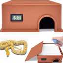 Reptile Hide Snake Hide,with a Humidification Groove Equipped with a Temperature and Humidity Sensor,Humid Hideout for Snakes,Juvenile Ball Pythons, Lizards,Leopard Geckos and Other Small Reptiles.