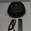 Portable CD Player Boombox with FM Radio, Top Loading CD Stereo Boom Box for Home, Bluetooth, Remote Control, LED Light, Headphone/Mic Jack, Support CD-R/RW/MP3-CD, USB, LCD Display, Black