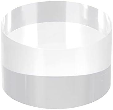 MECCANIXITY Clear Acrylic Solid Cylinder Round Display Riser, 1.2 inches (Height) x 2 inches (Diameter), for Showing Your Collectibles, Cosmetics