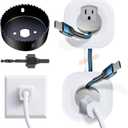 in-Wall Cable Management Kit, TV Cord Hider for Wall Mounted TV, Hide TV Cords for Wall Mount TV, TV Outlet Wall Kit Includes Power & Low Voltage Cable Management with Hole Saw Drill Attachment