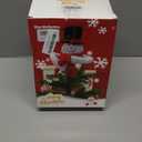 Christmas Tree Topper with Snowflake Projector Light, Holiday Hat Decor for Xmas & New Year, White