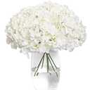 Tifuly Hydrangea Artificial Flowers -12 pcs Realistic Fake Hydrangea Silk Flowers with Stems Faux Hydrangea Flowers Heads for Office Home Party Wedding Centerpiece DIY Floral Decor (White)
