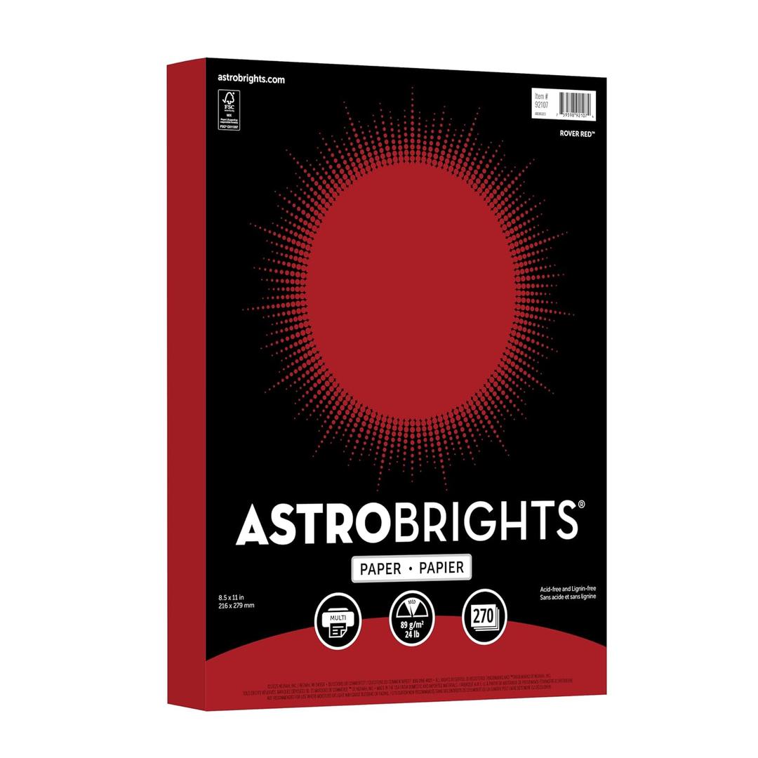 Astrobrights Rover Red, Valentine's Day Crafting Paper, 24 lb Premium Paper, 8.5" x 11", Perfect for Cards, DIY Arts & Crafts (270 Sheets)