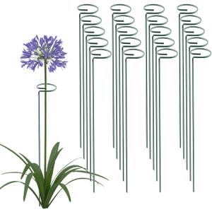 24 Inch 20 Packs Plant Support Stakes, Garden Single stemmed Plant Support Hoops Plant Prop for Flowers Orchid Tomatoes Peony Lily Rose Gladiolus (24 inch)