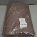 NICETOWN Linen Brown Curtains 102 inches Long for Bedroom, Rod Pocket & Back Tab Privacy Added with Light Filtering Thick Flax Linen Burlap Window Treatments for Living Room, W55 x L102, 2 Panels