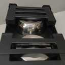 COMESOON Elevated Dog Bowls for Small Medium Dogs, 3 Height Adjustable Raised Stand with 2 Thick 6" Stainless Steel Food Bowls, Non-Slip Feeder Adjusts to 2.75", 6", 7.5", Black