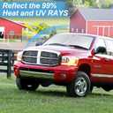 Sunshade for Ram Sun Shade Fit 2010-2025 2026 Dodge RAM 2500 3500 Truck Accessories Windshield Cover for Ram 2500/3500/4500/5500 Sun Visor Fits 2Dr RegularCab, 4Dr QuadCab, CrewCab, MegaCab