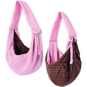 Pet Sling Carrier Bag Travel Tote for Cats Dogs, Up to 16 lbs (Pink)