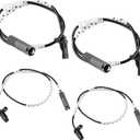 WMPHE 4 Pcs ABS Wheel Speed Sensors Compatible with BMW 128i 328i 3.0L L6 2008 2009 2010 2011, BMW 323i 325i 2.5L L6 2006, Front and Rear abs Sensors, Replacement for 34526760424, 34526760425