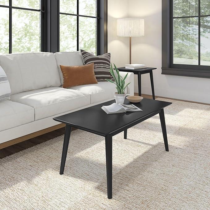 Plank+Beam 48 Inch Mid Century Modern Coffee Table, Wood Coffee Tables for Living Room, Rectangular Center Table, Occasional Table for Small Spaces