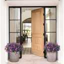 Artificial Flowers for Outdoors, 12 Bundles Multicolor Faux Silk Flower Spring Summer Decoration, Artificial Plants Fake Outdoor Flowers UV Resistant No Fade for Home Planter Porch Patio Yard Decor (Double Purple)