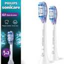 Philips Sonicare G3 Two-in-One - Genuine Replacement Electric Toothbrush Heads, White, 2 Pack, HX9052/77