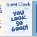 Blue Preppy Wall Art Set of 3 Trendy Navy Bow Posters Retro Guest Check Canvas Prints Poker Painting Minimalist Positive Quote Picture Decor Aesthetic for Living Room Dorm Apartment 12x16in Unframed