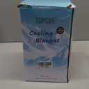 Topcee Cooling Blanket (90"x90"Queen Size) for Night Sweats Absorbs Heat to Keep Adults Cool on Warm Nights, Q-Max 0.5 Cooling Blankets for Hot Sleepers, Ultra-Cool Lightweight Blanket for Bed (10-sky Blue)