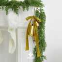 2 x MEEDEE Gold Frayed Velvet Ribbon 2 Inch Crinkle Raw Edge Silk Ribbons 2 Rolls 4 Yards Antique Gold Crushed Ribbons Gold Velvet Ribbon for Christmas Tree, Gift Wrapping, Holiday Decor