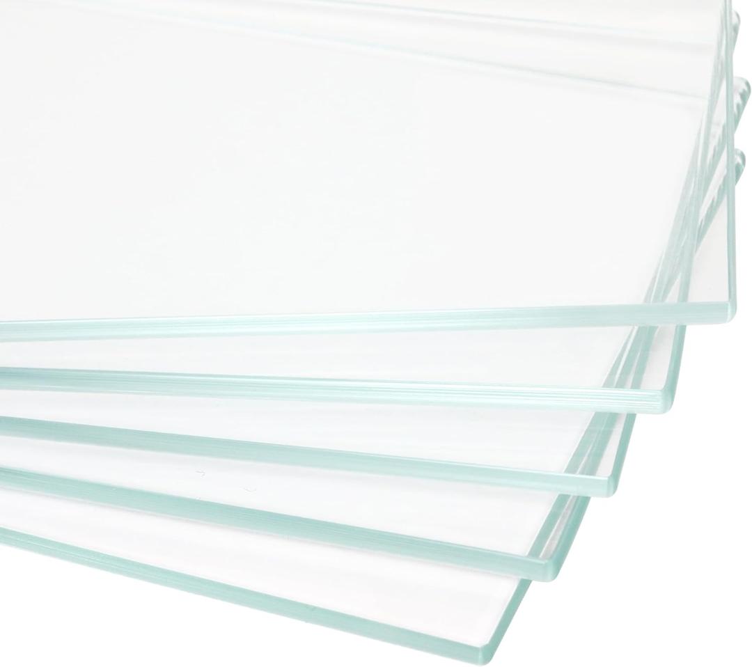 12 Pack Rectangle Glass Shelf Without Frame, 12"x16"