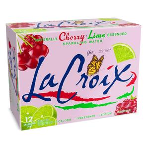 La Croix Water Sparkling Cherry Lime, 12 Fl Oz, 12 Pack (EXP 05/05/27)