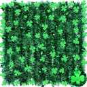 TURNMEON 3 Pack Total 49.2 Ft St. Patrick's Day Shamrock Tinsel Garland Decor Green Clover Metallic Streamers St Patricks Day Decorations Indoor Outdoor Home Irish Party Supplies, Each 16.4 Ft by 4.3"