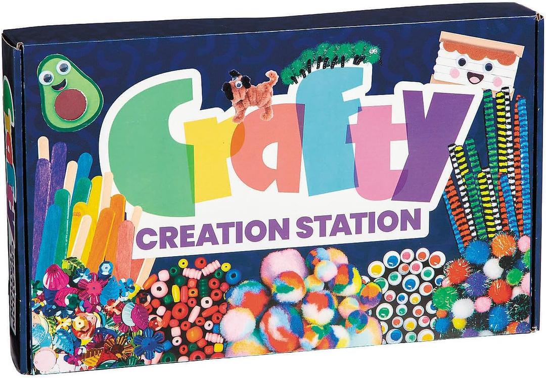 Fun Express 10 3/4" x 17 1/2" Crafty Creation Station Craft Supplies Box